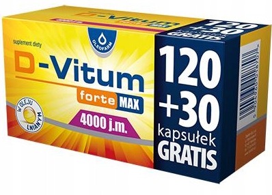 D-Vitum Forte 4000 j.m. 120 kapsułek + 30 GRATIS