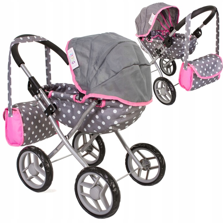 WÓZEK dla lalek głęboki gondola + TOREBKA TORBA do wózka dla lalki