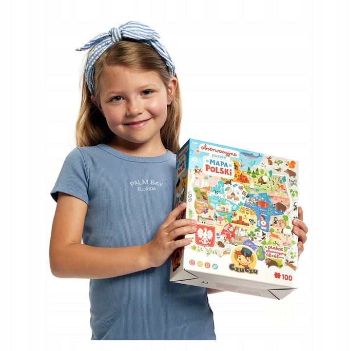 CzuCzu Puzzle Obserwacyjne MAPA POLSKI Układanka Edukacyjna 100 Elementów