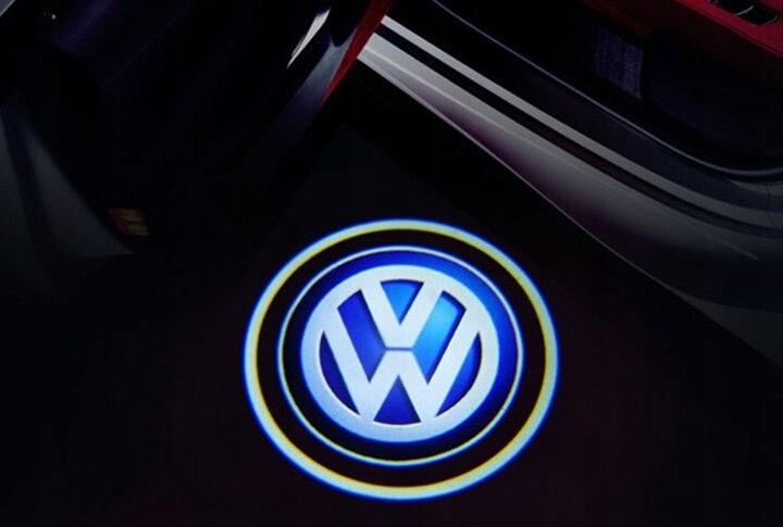 2x LED LOGO PROJEKTOR VW PASSAT GOLF EOS JETTA SHARAN TIGUAN TOUAREG TOURAN