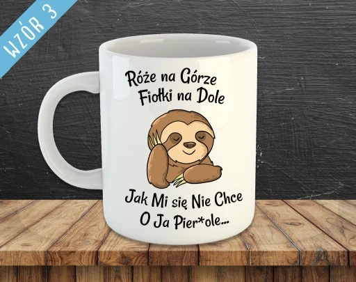 KUBEK Z NADRUKIEM DO PRACY DLA PRACOWNIKÓW ŚMIESZNE NAPISY