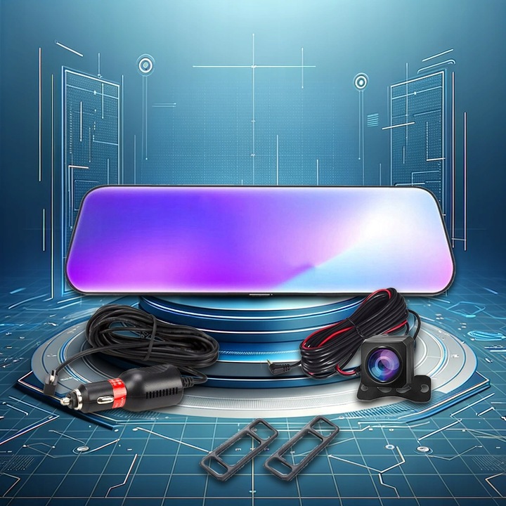 KAMERA SAMOCHODOWA WIDEO REJESTRATOR JAZDY W LUSTERKU WIDEOREJESTRATOR M PL