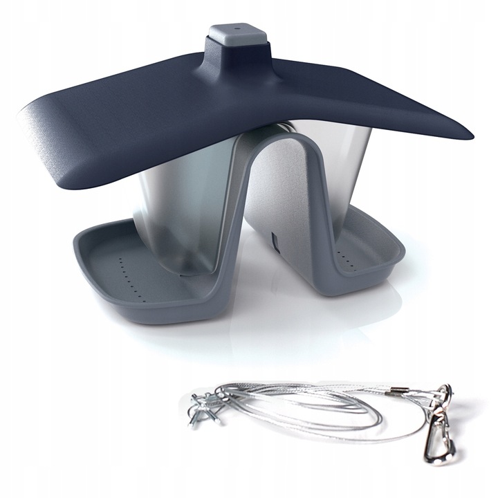 Nowoczesny KARMNIK DLA PTAKÓW na Zimę z DASZKIEM Podwójny Domek Antracyt