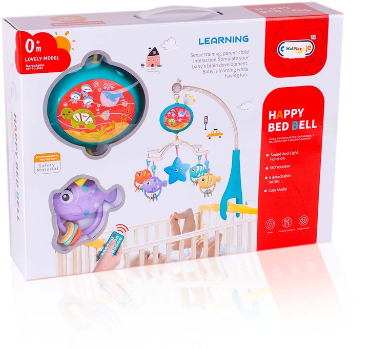 KARUZELKA KARUZELA DO ŁÓŻECZKA Z PROJEKTOREM I PILOTEM DLA DZIECI