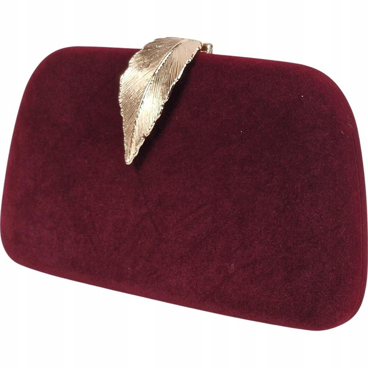 Torebka kopertówka puzderko wizytowa wieczorowa bordowa sylwester
