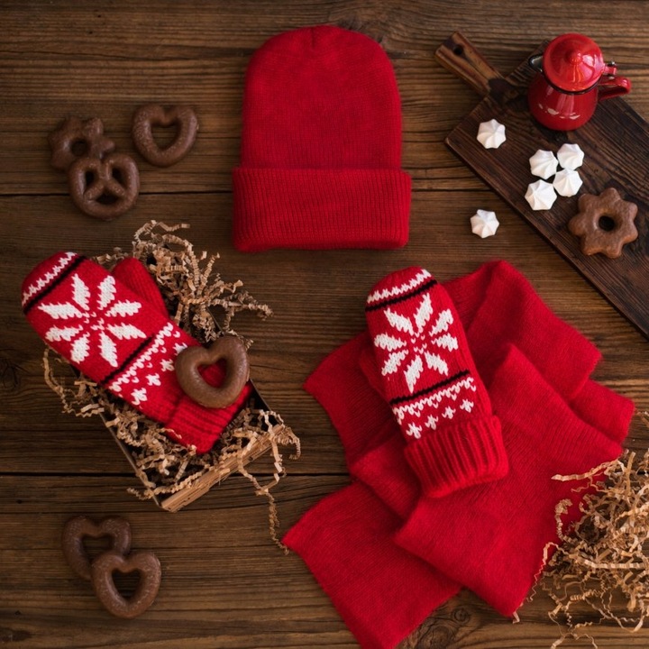 Komplet Intensive Winter - czerwony