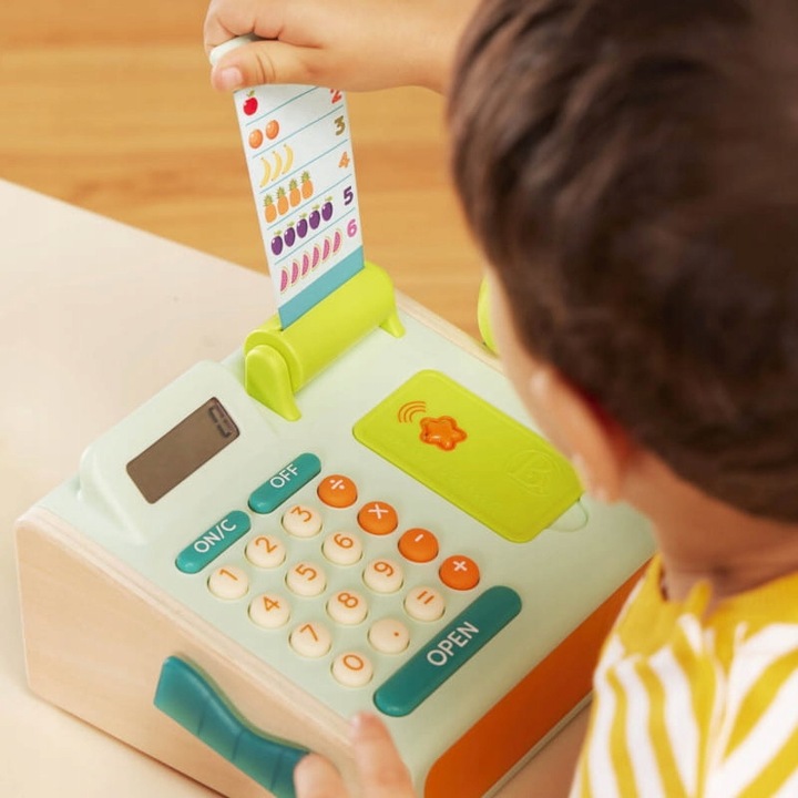 B.TOYS Kasa fiskalna dla dzieci ze skanerem i czytnikiem kart płatniczych
