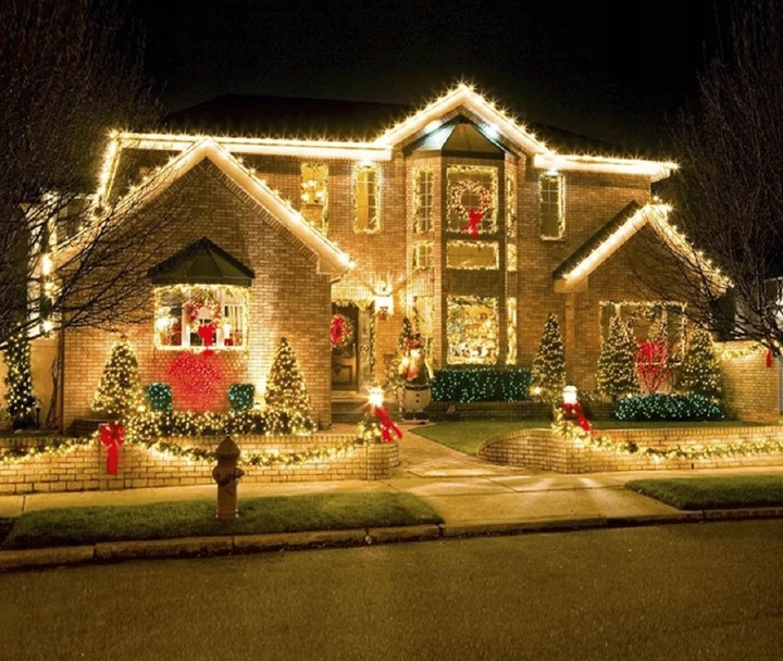 SOPLE 500 LED KURTYNA LAMPKI ZEWNĘTRZNE IP44 + FLASH Białe Ciepłe 23M