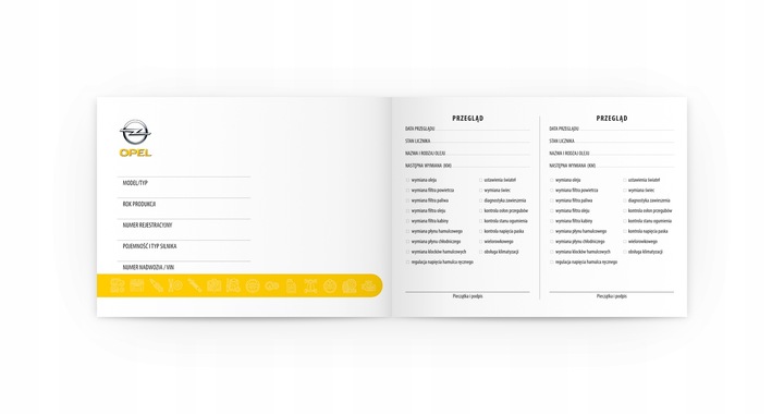 OPEL KSIĄŻKA SERWISOWA PRZEGLĄDÓW PREMIUM