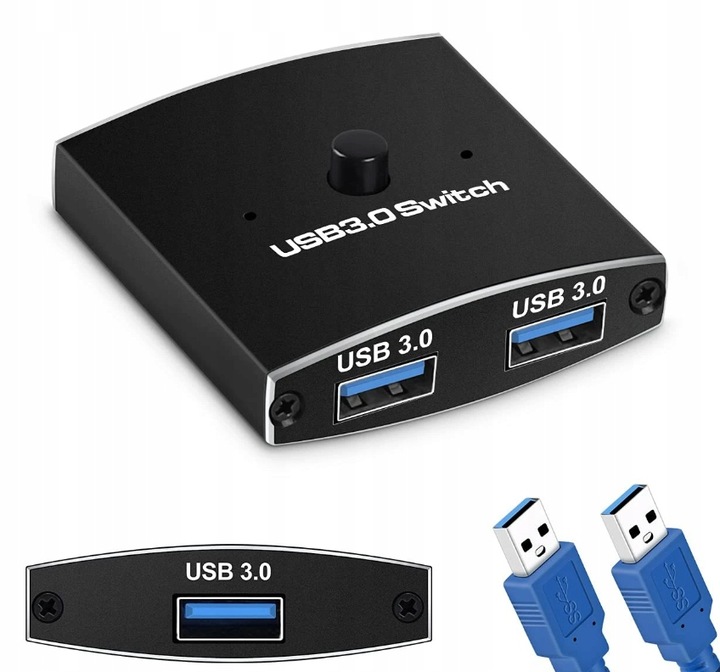Przełącznik Switch KVM USB Hub 3.0 dwa komputery