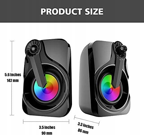 Głośnik RGB Stereo x2 do gier 2x 3W czarne