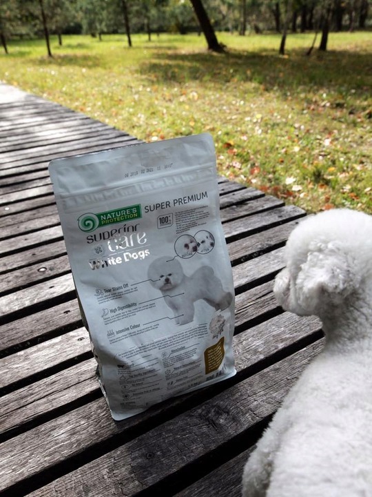 NATURES PROTECTION białe psy MALTAŃCZYK 1,5 kg