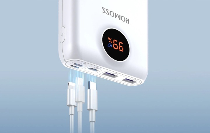ROMOSS MOCNY POWERBANK USB DO TELEFONU 20000MAH USB-C 2X USB-A PD QC 22.5W