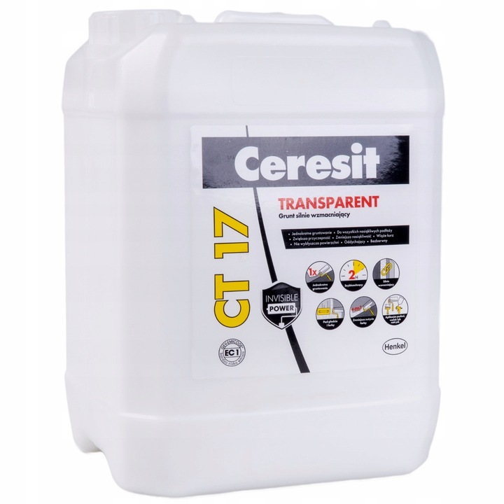 GRUNT GŁĘBOKO PENETRUJĄCY TRANSPARENT CT17 10L