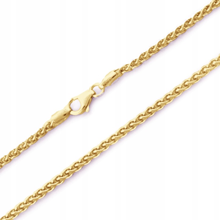 Masywny srebrny łańcuszek pozłacany 925 gruby lisi ogon r45 prezent modny