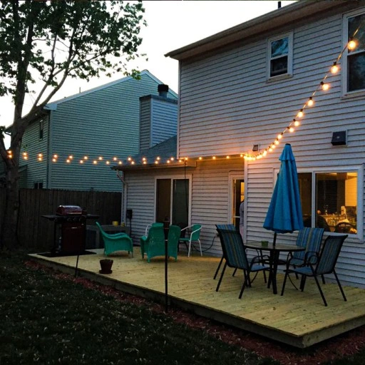 Girlanda Ogrodowa Lampki Żarówki Kule 7,6m 28 szt Ogrodowe Łańcuch świetlny