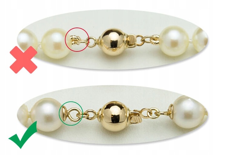 SREBRNY NASZYJNIK Z BIAŁYCH PEREŁ