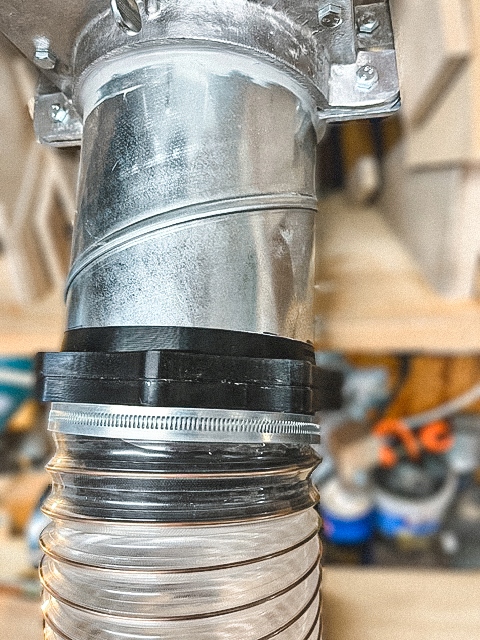 Szybkozłącze Magnetyczne SPIRO | Złącze Adapter Odciągu Trocin CNC | 100 mm