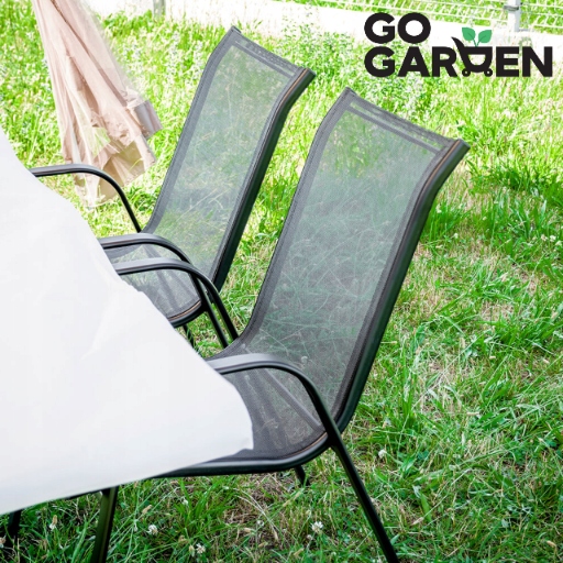MEBLE OGRODOWE ZESTAW MEBLI OGRODOWYCH KOMPLET METALOWE 2 KRZESŁO SOFA STÓŁ
