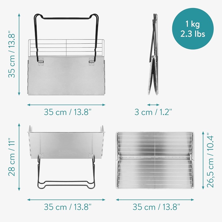 Mini przenośny grill do grillowania, mały składany na piknik na powietrzu