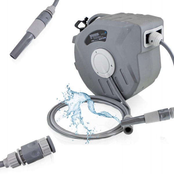 Wąż Ogrodowy 30m + Bęben Ścienny – Automatyczne Zwijanie 180°