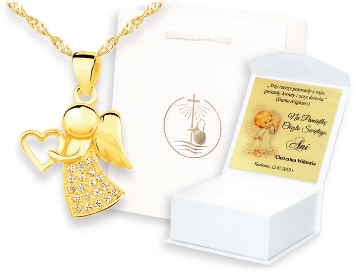 PAMIĄTKA CHRZTU CHRZEST ŚWIĘTY ANIOŁEK ANIOŁ STRÓŻ