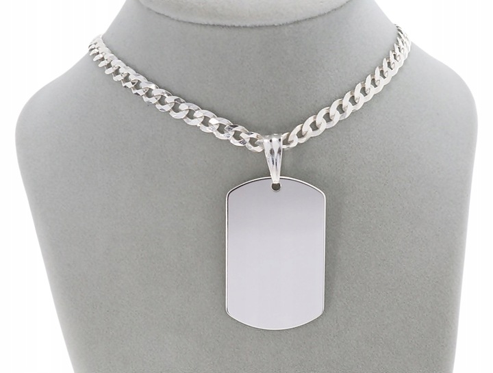 SREBRNY SOLIDNY NIEŚMIERTELNIK PR. 925 + GRAWER GRATIS - GRAWER ZDJĘCIA