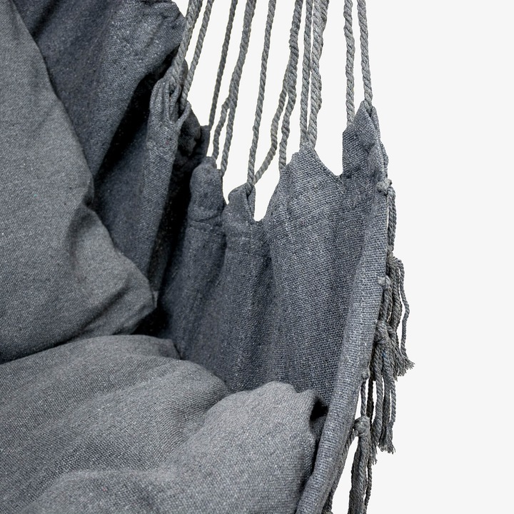 KRZESŁO BRAZYLIJSKIE FOTEL WISZĄCY HAMAK HUŚTAWKA NA BALKON BOHO +PODUSZKI