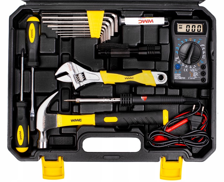 ZESTAW NARZĘDZI DLA ELEKTRYKA KLUCZ MIERNIK PRĄDU