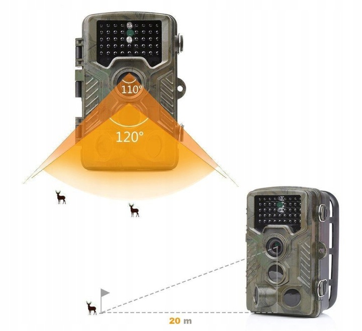 Fotopułapka Kamera Leśna FullHD IR POLSKIE MENU