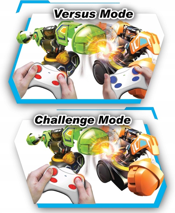 WALCZĄCE ROBOTY ROBO KOMBAT TORNADO 2-pak SilverLIT 2 TRYBY ŚWIATŁO TYP A