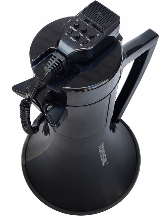 Megafon Tonsil TE 30/20 - Nagrywanie Syrena REC Wersja AKU z Akumulatorem