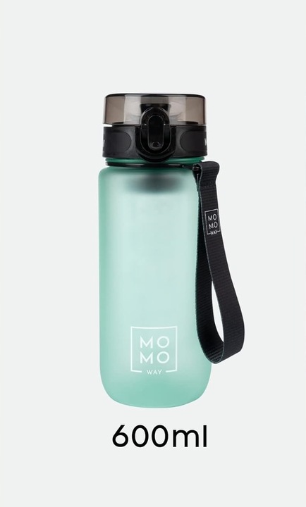 Butelka 600 ml na wodę MOMO WAY szczelny bidon z miarką BPA free tritan V1