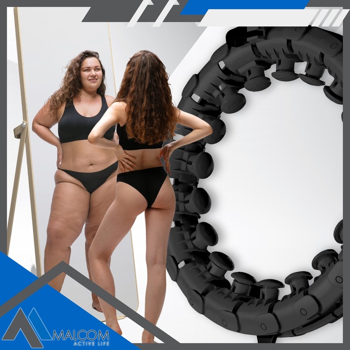 HULA HOP ODCHUDZAJĄCE Z OBCIĄZENIEM WYPUSTKI MASAŻER METALOWE ŁOŻYSKA SMART