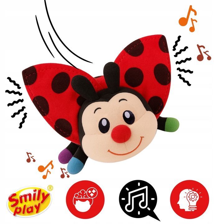 Smily Play Uciekająca Biedronka do Raczkowania Wibruje, Ucieka, Zabawka 3m+