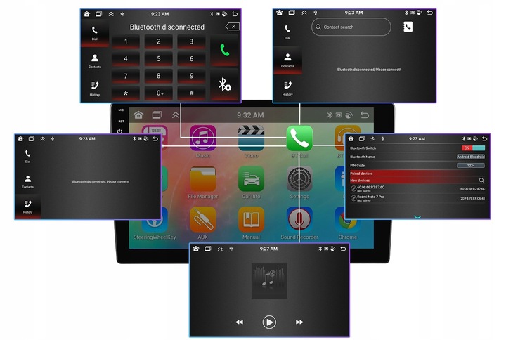 RADIO SAMOCHODOWE 2 DIN ANDROID AUTO CARPLAY 6GB RAM WIFI GPS RDS DSP FM 9"