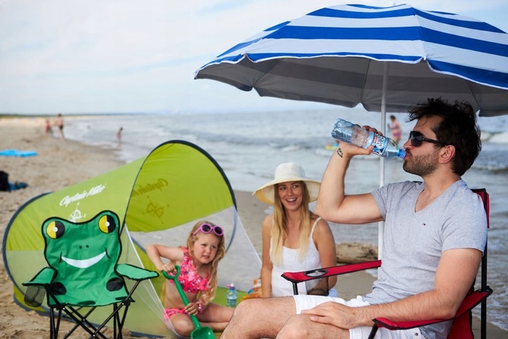 Parasol Plażowy Ogrodowy Łamany Filtr UV 50 + Pokrowiec Captain Mike