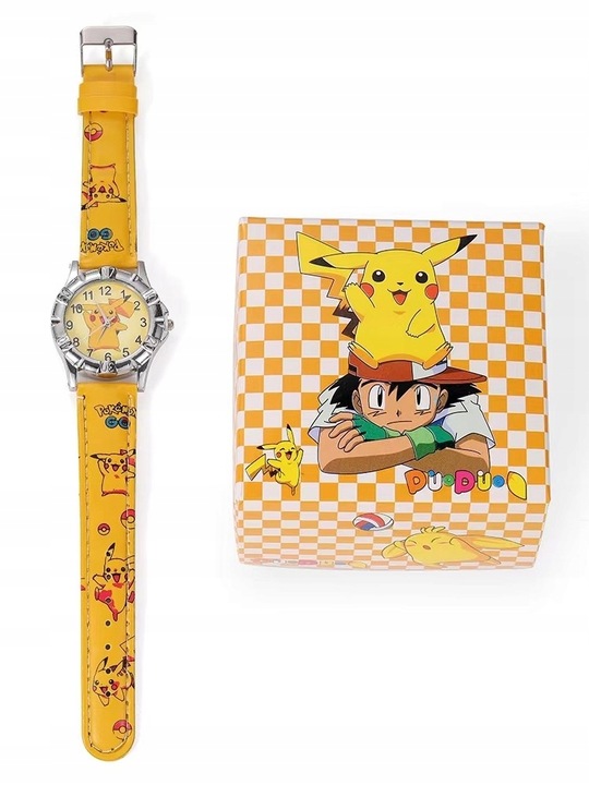 Zegarek dziecięcy dla dzieci pikachu pokemon +pudełko