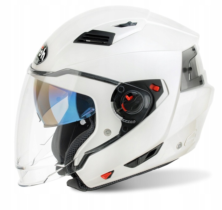 Kask Motocyklowy Z Wypinaną Szczęką Airoh Executive White Gloss Roz. XL