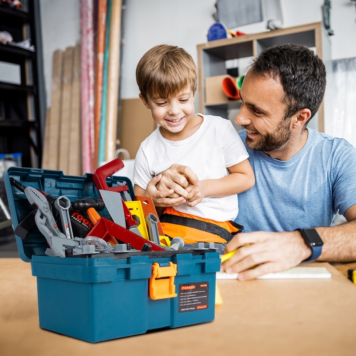 SKRZYNKA KUFEREK Z NARZĘDZIAMI WIERTARKA WARSZTAT ZESTAW MAJSTERKOWICZA