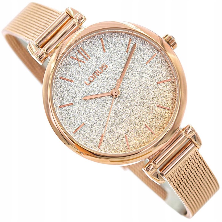 DAMSKI ZEGAREK LORUS RG232QX5 ELEGANCKI BROKATOWY BRANSOLETA MESH