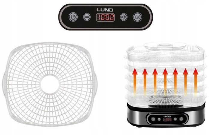 LUND SUSZARKA SPOŻYWCZA DO GRZYBÓW OWOCÓW WARZYW 500W CZASOMIERZ 5 TAC