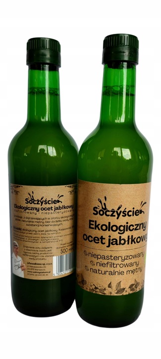 Soczysty ekologiczny ocet jabłkowy 500ml