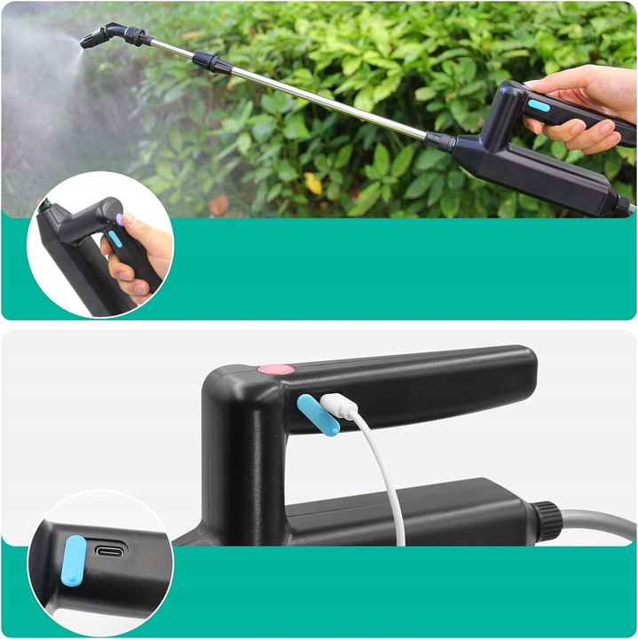 OPRYSKIWACZ CIŚNIENIOWY AKUMULATOROWY ELEKTRYCZNY RĘCZNY OGRODOWY 5L 3DYSZE