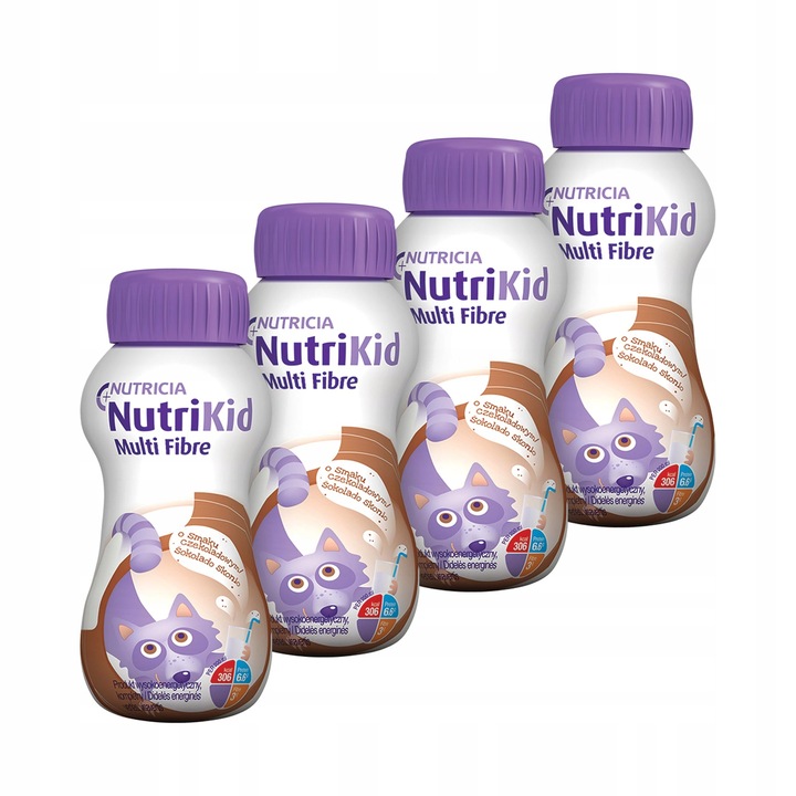 NutriKid Multi Fibre CZEKOLADA 4x200ml