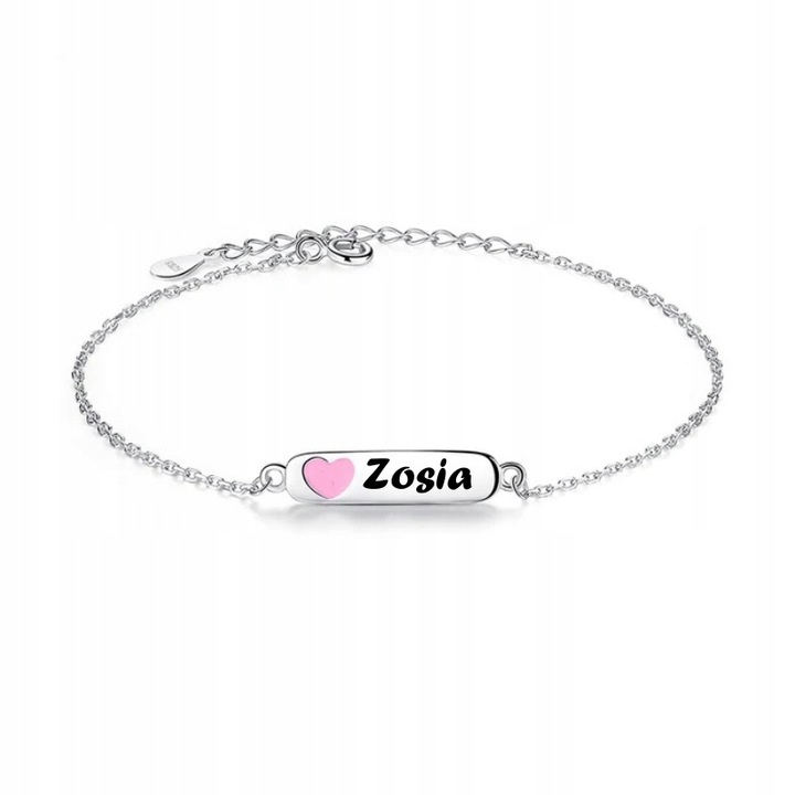 Bransoletka personalizowana z grawerem, srebro 925