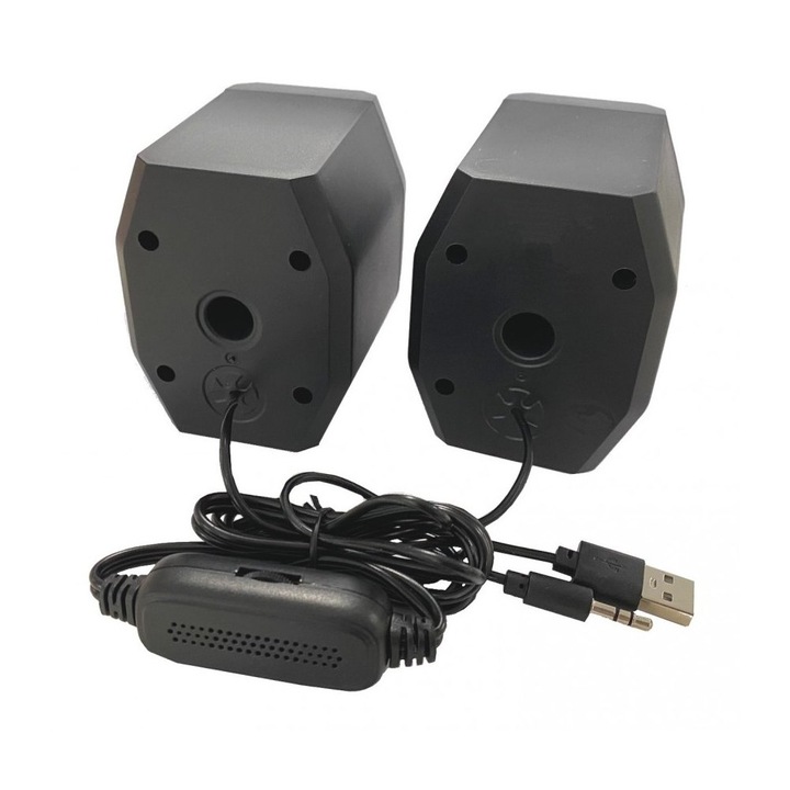 Mini Głośniki Komputerowe 2.0 Jack 3.5mm 6W USB