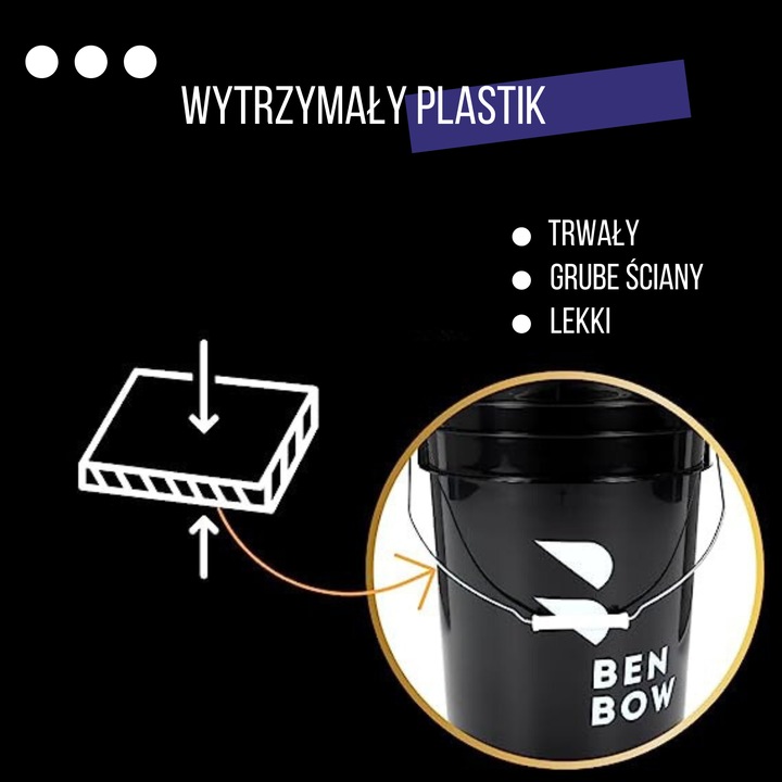 Wiadro CZARNE do mycia z separatorem WASH RINSE