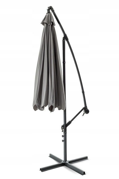 PARASOL OGRODOWY 3.5 M SKŁADANY WERONA DUŻY SZARY