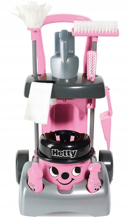 WÓZEK DO SPRZĄTANIA HETTY DLA DZIECI ZESTAW XXL ODKURZACZ MOP WIADRO CASDON